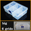 Plastic Organizer Box Clear Compartment Storage For Jewelry Tools