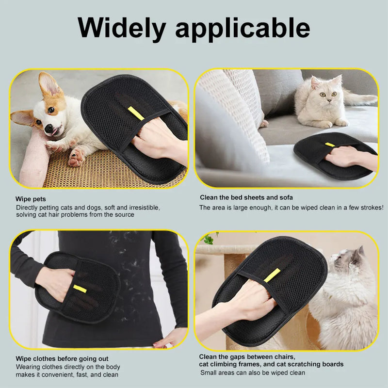 Pet Hair Remover Gloves For Dog Cat Rabbit Grooming Brush