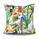 45x45CM Tropical Plant Parrot Sofa Cushion Cover Set Decorative
