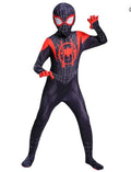 Kids Spider Superhero Costume Spandex Jumpsuit Halloween Party Set