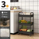 Multi-Layer Storage Rack Mobile Trolley For Kitchen Bedroom Bathroom Snacks