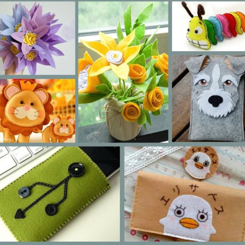 Stiff Craft Felt Sheet Thick Assorted Colors For DIY Sewing Projects