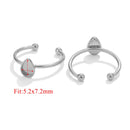10pcs Adjustable Stainless Steel Ring Settings Blank Base For Jewelry