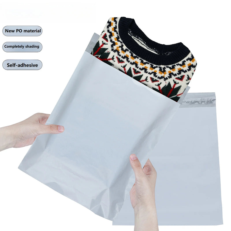 28x35cm Self Adhesive Mailing Bags White Thickened Courier Envelopes