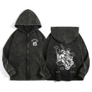 Darc Wolves Cotton Zip Up Hoodies For Men And Women Casual Jacket