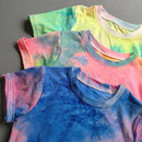 Kids Tie Dye T-shirt Summer Short Sleeve Toddler Girls Boys Tops