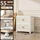Foldable Storage Cabinet With Wheels Dustproof Wardrobe Organizer