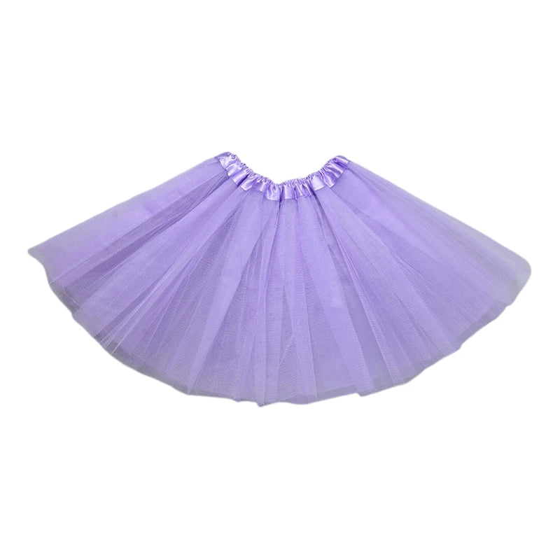 Kids Ballet Skirt Elastic Mesh Tutu Gymnastics Dance Dress