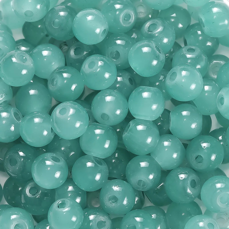 30 50pcs 6mm Glass Round Beads Colorful Spacer For Jewelry Making