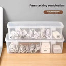 Transparent Data Cable Organizer Case With Lid Dustproof Card Storage Box