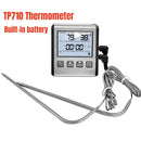 Digital Meat Thermometer With Stainless Steel Probe And Alarm Timer