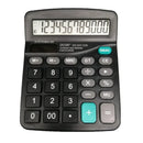 12 Digit Calculator Solar Battery Dual Power Large LCD Display