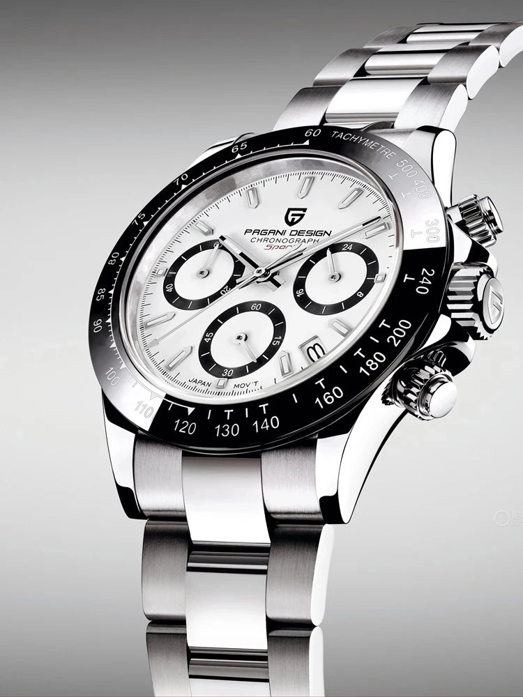 PAGANI DESIGN Men's Luxury Quartz Watch Chronograph Waterproof VK63