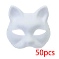 DIY Cat Face Mask Set Paintable Blank Masks For Party Cosplay