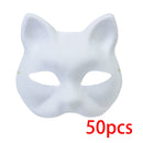 DIY Cat Face Mask Set Paintable Blank Masks For Party Cosplay