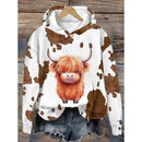 Highland Cow Hoodie 3D Print Unisex Animal Hooded Sweatshirt Pullovers