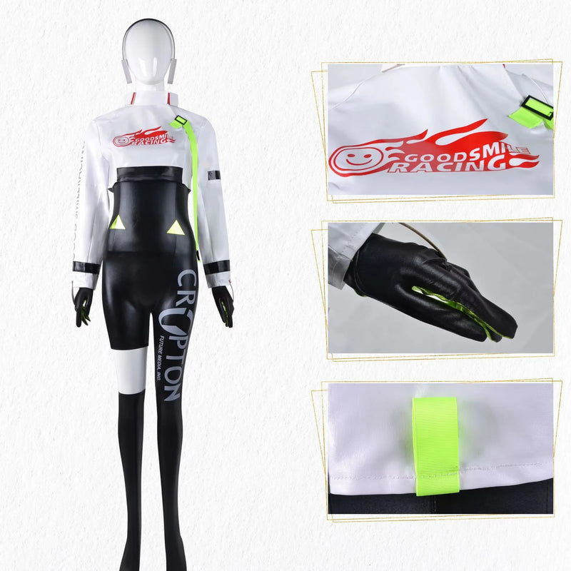 Miku Cosplay Costume Racing Style Anime Outfit For Women Party