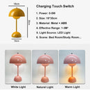 Rechargeable Table Lamp With 3 Speed Adjustment Flower Bud Design