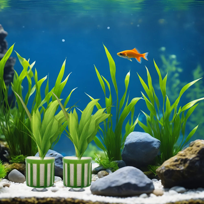 10Pcs Aquarium Plant Fixing Pot Kit With Suction Cups For Fish Tank