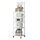 5 Tier Storage Shelves Heavy Duty Rolling Storage Rack For Home