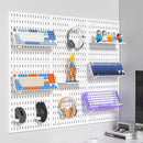 Pegboard Wall Organizer Kit Modular Panels No-Punch Installation Craft Storage