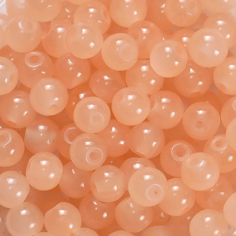 30 50pcs 6mm Glass Round Beads Colorful Spacer For Jewelry Making