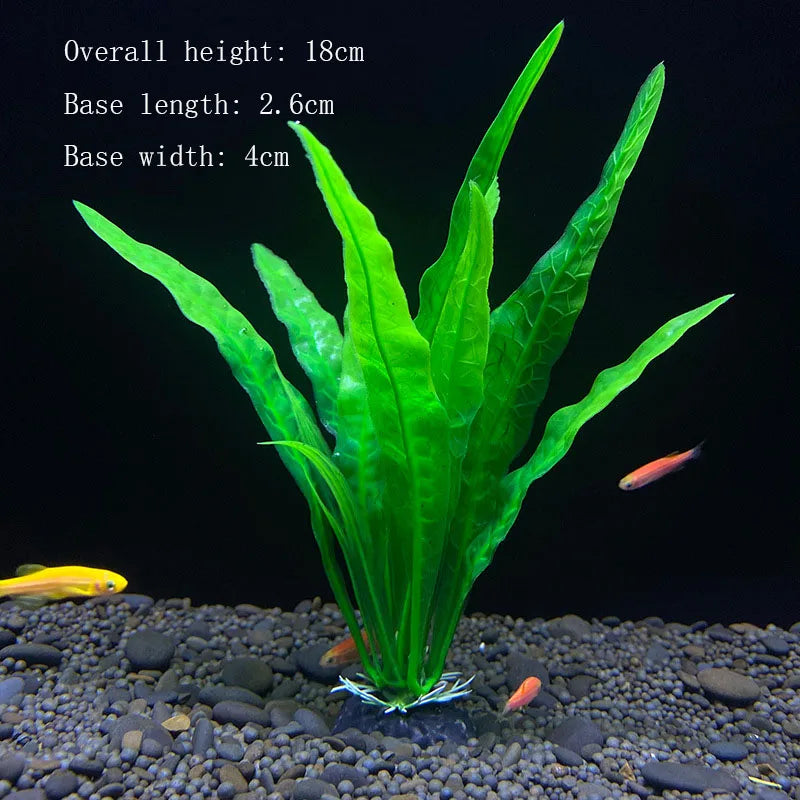 Artificial Aquarium Plants Green Plastic Underwater Fish Tank Decor