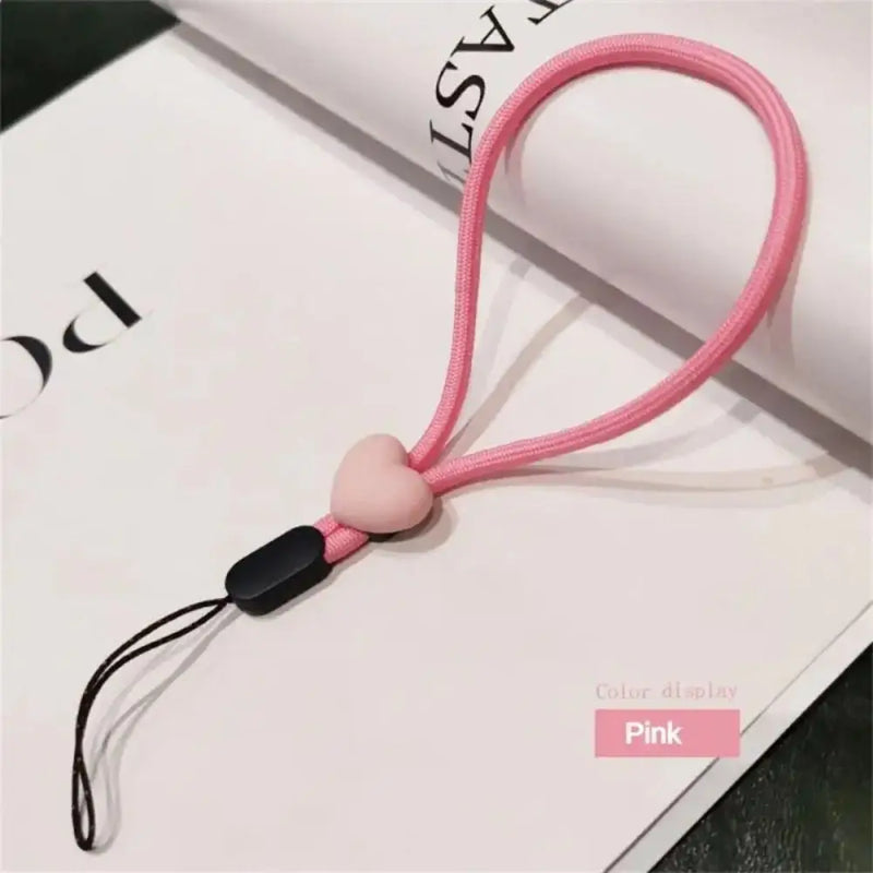 Mobile Phone Strap Adjustable Colorful Heart Wrist Elastic Lanyard