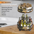 Spice Rack Organizer 360 Rotation Non-Skid Jar Can Storage Tray
