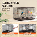 SucceBuy Stackable Small Bird Cage With Handle And Perch For Travel