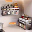 Stainless Steel Spice Rack Wall Mounted Kitchen Storage Organizer
