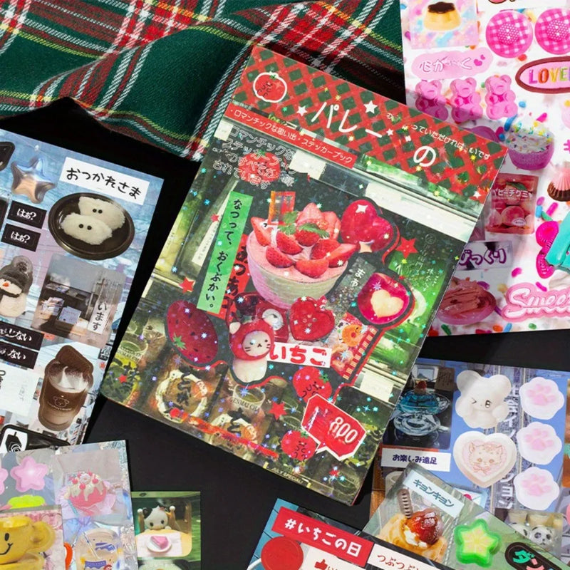 Retro Comic Style Sticker Books DIY Planner Scrapbook Set