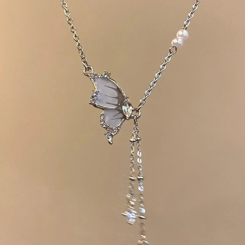 Women's Pearl Necklace Gold Beads Double Layer Chain Choker