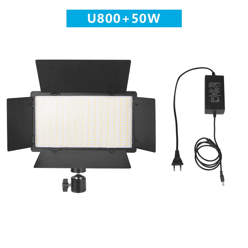 Nagnahz U800+ LED Video Light Bi-Color Dimmable With Tripod Remote