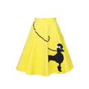 Vintage Skirt Women 50s 60s Summer Pinup Poodle Retro Rockabilly Style