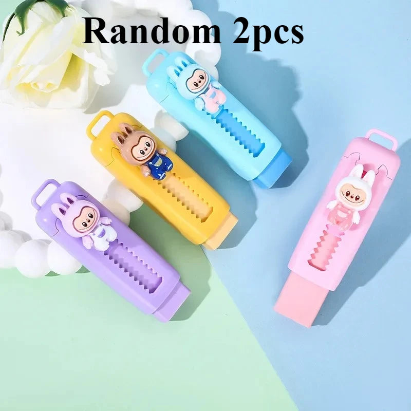 Cute Anime Eraser Set 4B Stretchable Drawing Exam Student Stationery
