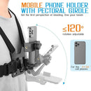 Phone Chest Strap Mount Adjustable Holder For Smartphones And Action Cameras