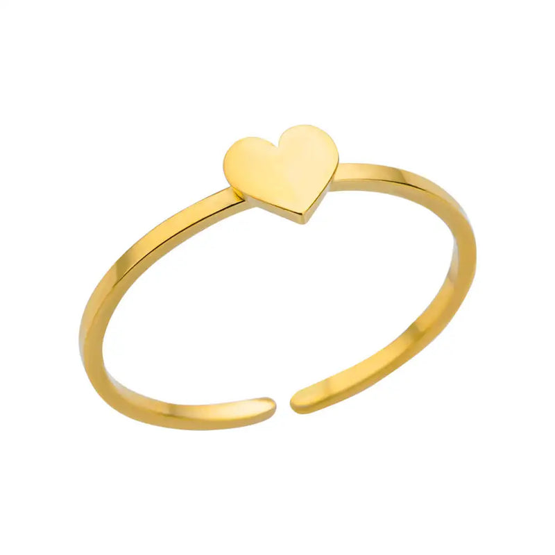 316L Stainless Steel Rings For Women Gold Color Classic Wedding Couple Rings