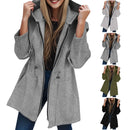 Women Hooded Sweatshirt Jacket Long Sleeve Zip Up Oversized Outdoor