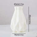 Plastic Flower Vase Nordic Style Diamond Shape For Wedding Decor