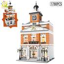 HUIQIBAO Micro Building Blocks City Corner Coffee Shop Architecture Set