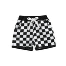 Lioraitiin Baby Boys Shorts Toddler Elastic Plaid Printed Pant