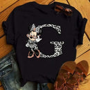 26 Letter Printed Women T-shirts Casual Graphic Summer Short Sleeve Tops