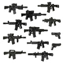 WWII Military Building Blocks Toy Soldier Figure With Heavy Machine Gun