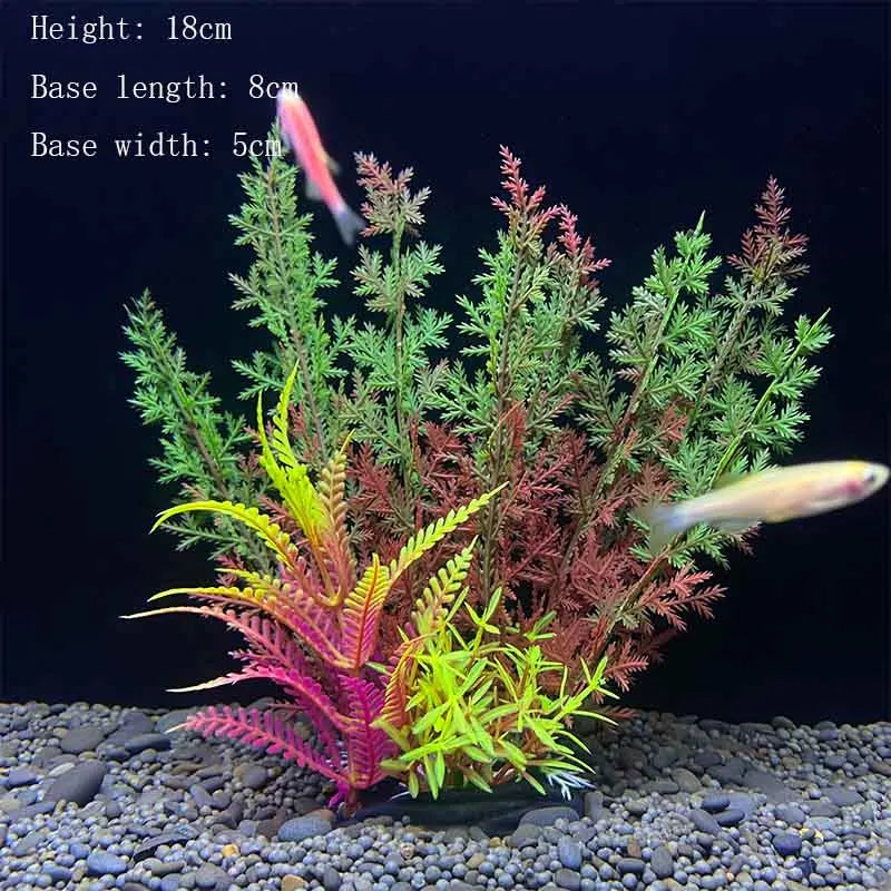 Artificial Aquarium Plants Green Plastic Underwater Fish Tank Decor