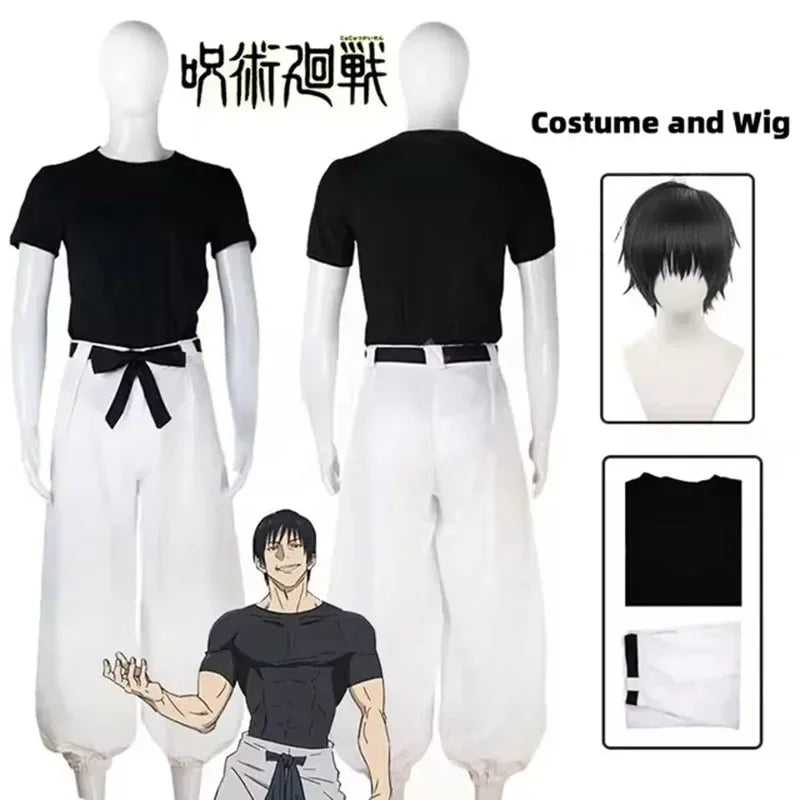 Touji Fushiguro Cosplay Costume Wig Uniform For Men Women