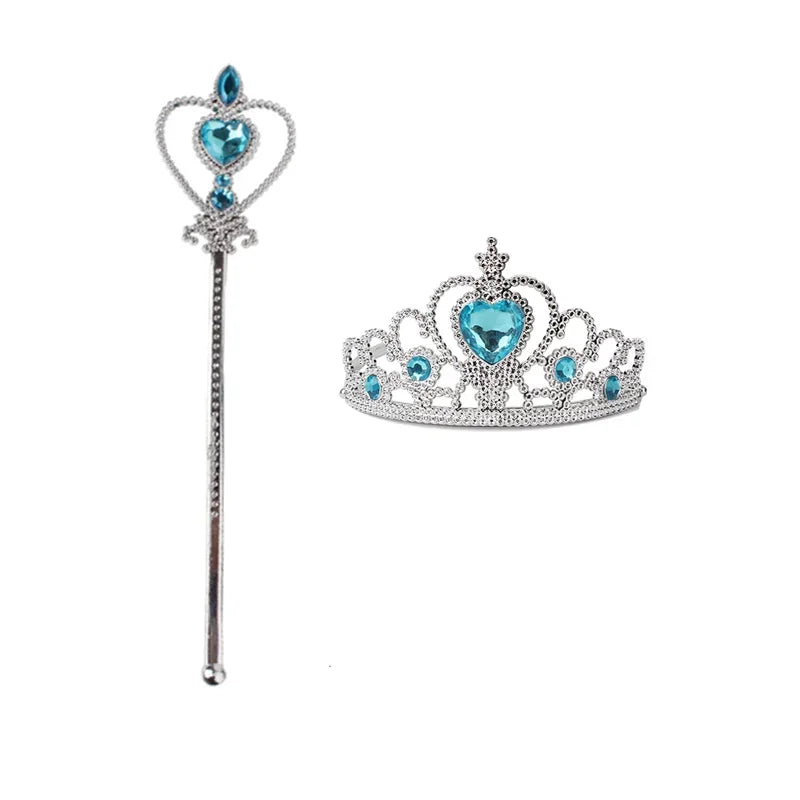 Girls Elsa Costume Frozen Princess Dress Snow Queen Party Gown