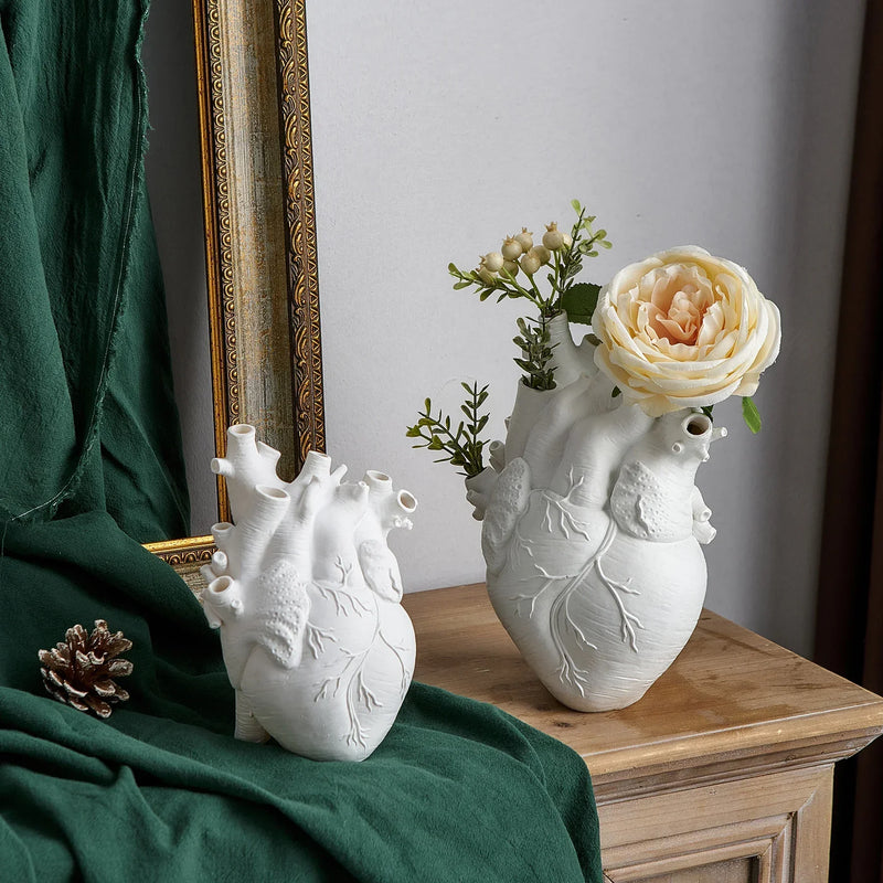 Heart Vase Decorative Dry Pot Human Anatomy Statue Container
