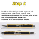 Custom Laser Engraved Ballpoint Pen Metal Personalized Text Set