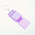 Mini Transparent Calculator Portable Flip Keychain Compact For Students